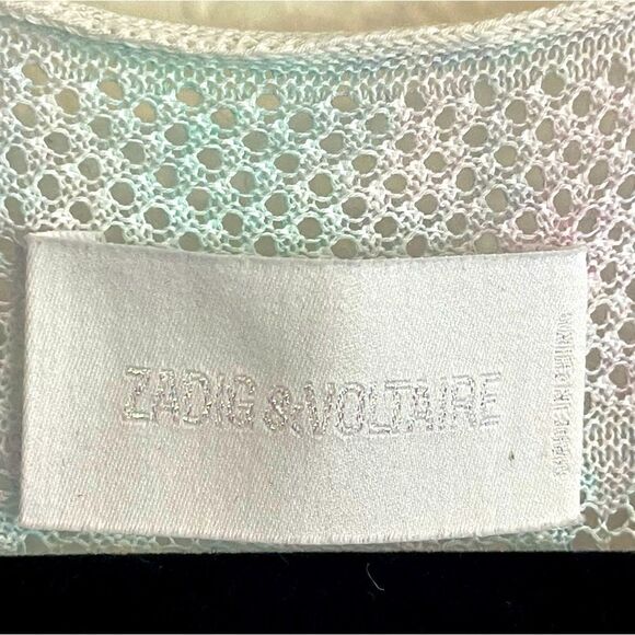 ZADIG & VOLTAIRE Delvy Co Splash Jumper crochet Sweater Size S - Picture 10 of 11